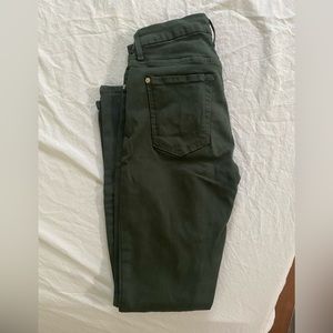 Dark green 7 for all mankind skinny jeans